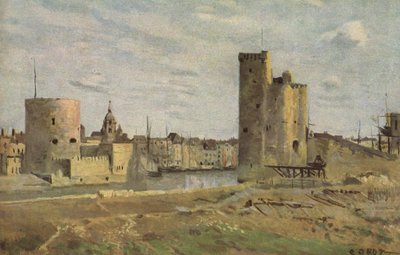 La Rochelle, The Harbour Entrance by Jean Baptiste Camille Corot